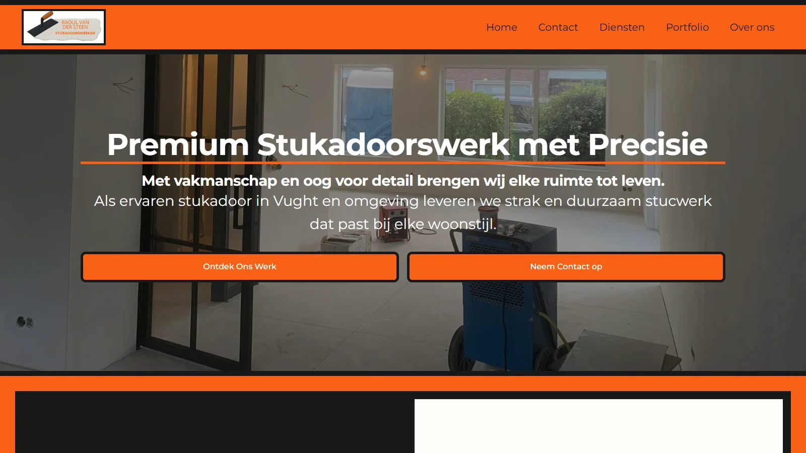 Website van Raoul van der Steen Stukadoorswerken